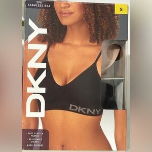 DKNY Women Seamless Bra, 2-Pack BLACK / SAND Size: S